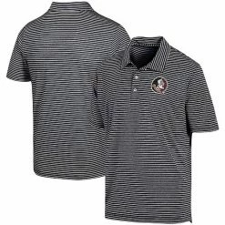 Men's Champion Black Florida State Seminoles Stadium Stripe Polo