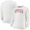 Men's Champion Ash Minnesota Golden Gophers Big & Tall Reverse Weave Fleece Crewneck Pullover Sweatshirt -Champion shop unnamed file 9332
