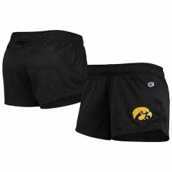 Women's Champion Black Iowa Hawkeyes Logo Mesh Shorts