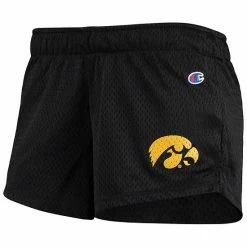 Women's Champion Black Iowa Hawkeyes Logo Mesh Shorts -Champion shop unnamed file 9342