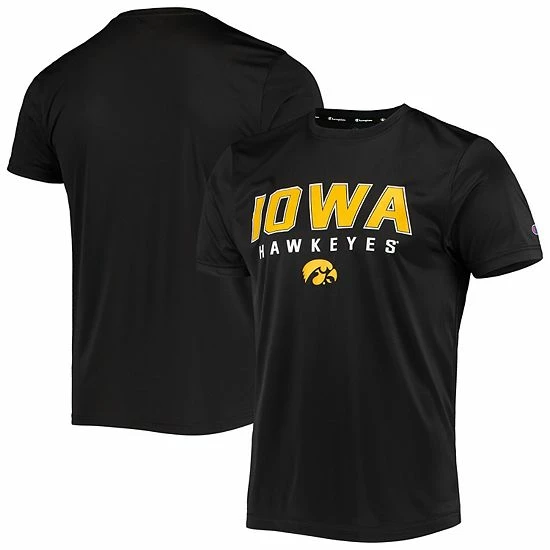 Men's Champion Black Iowa Hawkeyes Stack T-Shirt 3 Men's Champion Black Iowa Hawkeyes Stack T-Shirt