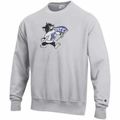 Men's Champion Heathered Gray Kansas State Wildcats Vault Logo Reverse Weave Pullover Sweatshirt 3 Men's Champion Heathered Gray Kansas State Wildcats Vault Logo Reverse Weave Pullover Sweatshirt -Champion shop unnamed file 9366