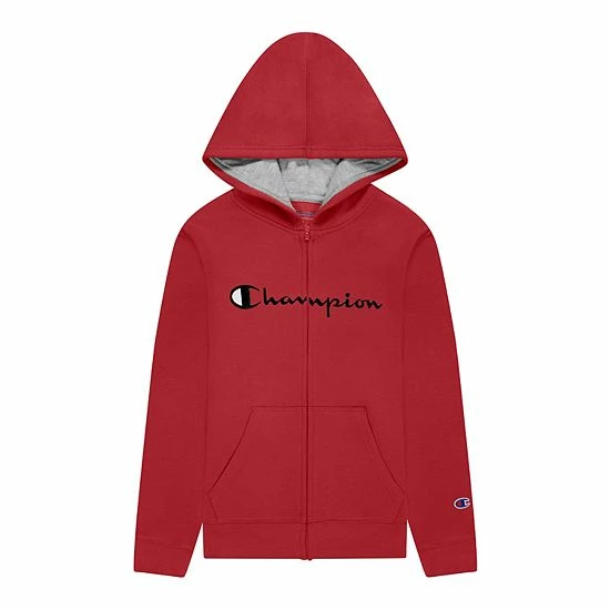 Kids 7-20 Champion® Script Full-Zip Hoodie Oxford Heather Kids 7-20 Champion® Script Full-Zip Hoodie Oxford Heather -Champion shop unnamed file 938