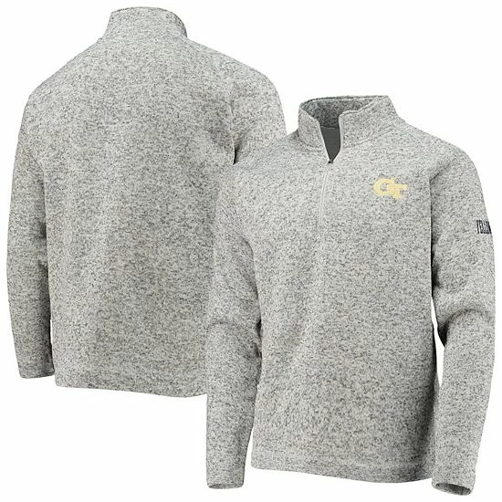 Men's Champion Heathered Gray Georgia Tech Yellow Jackets Fleece Raglan Quarter-Zip Jacket Men's Champion Heathered Gray Georgia Tech Yellow Jackets Fleece Raglan Quarter-Zip Jacket -Champion shop unnamed file 9400