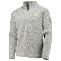 Men's Champion Heathered Gray Georgia Tech Yellow Jackets Fleece Raglan Quarter-Zip Jacket 4 Men's Champion Heathered Gray Georgia Tech Yellow Jackets Fleece Raglan Quarter-Zip Jacket -Champion shop unnamed file 9401