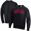 Men's Champion Black Maryland Terrapins Arch Reverse Weave Pullover Sweatshirt -Champion shop unnamed file 9451