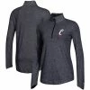 Women's Champion Heathered Black Cincinnati Bearcats Field Day Quarter-Zip Jacket