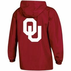 Women's Champion Crimson Oklahoma Sooners Packable Half-Zip Light Rain Jacket -Champion shop unnamed file 9523