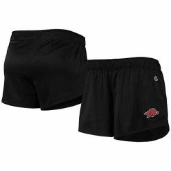 Women's Champion Black Arkansas Razorbacks Logo Mesh Shorts -Champion shop unnamed file 9535