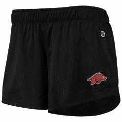 Women's Champion Black Arkansas Razorbacks Logo Mesh Shorts -Champion shop unnamed file 9536
