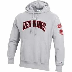 Men's Champion Gray Detroit Red Wings O&B Capsule II Pullover Hoodie -Champion shop unnamed file 9544