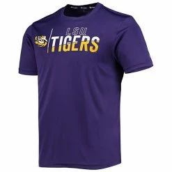 Men's Champion Purple LSU Tigers Slash Stack T-Shirt -Champion shop unnamed file 9552
