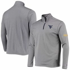 Men's Champion Gray West Virginia Mountaineers Victory Quarter-Zip Jacket