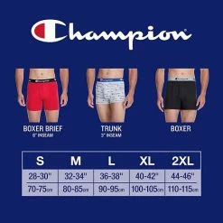 Men's Champion 3-Pack Cotton Stretch Knit Boxers Black Grey -Champion shop unnamed file 966