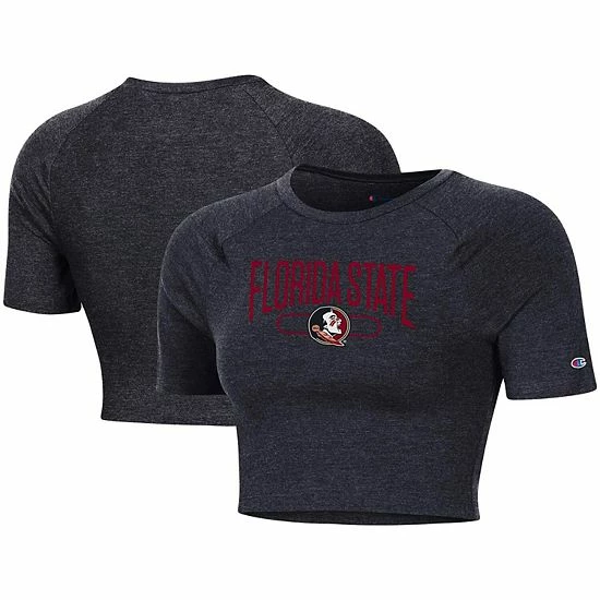 Women's Champion Black Florida State Seminoles Cropped Raglan 1-2 T-Shirt Women's Champion Black Florida State Seminoles Cropped Raglan 1-2 T-Shirt -Champion shop unnamed file 9694