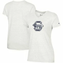 Women's Champion White Penn State Nittany Lions Vault Logo V-Neck T-Shirt