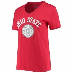 Women's Champion Scarlet Ohio State Buckeyes University College Seal V-Neck T-Shirt 4 Women's Champion Scarlet Ohio State Buckeyes University College Seal V-Neck T-Shirt -Champion shop unnamed file 9736