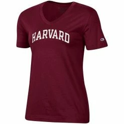 Women's Champion Crimson Harvard Crimson University Basic Arch V-Neck T-Shirt 4 Women's Champion Crimson Harvard Crimson University Basic Arch V-Neck T-Shirt -Champion shop unnamed file 9788