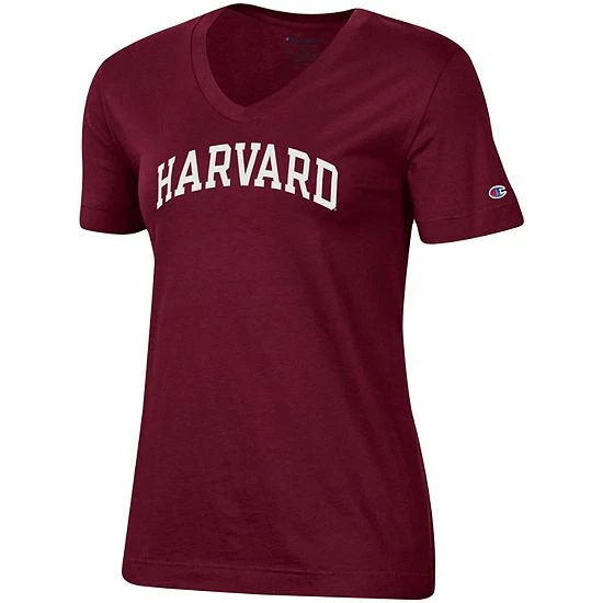 Women's Champion Crimson Harvard Crimson University Basic Arch V-Neck T-Shirt Women's Champion Crimson Harvard Crimson University Basic Arch V-Neck T-Shirt -Champion shop unnamed file 9788