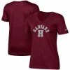 Women's Champion Crimson Harvard Crimson University Arch Logo V-Neck T-Shirt