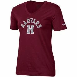Women's Champion Crimson Harvard Crimson University Arch Logo V-Neck T-Shirt 4 Women's Champion Crimson Harvard Crimson University Arch Logo V-Neck T-Shirt -Champion shop unnamed file 9792