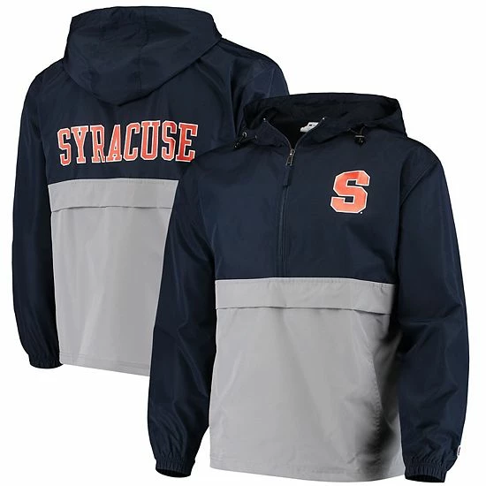 Men's Champion Navy Syracuse Orange Colorblock Packable Half-Zip Jacket Men's Champion Navy Syracuse Orange Colorblock Packable Half-Zip Jacket -Champion shop unnamed file 9794