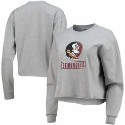 Women's Champion Heathered Gray Florida State Seminoles Boyfriend Cropped Long Sleeve T-Shirt 3 Women's Champion Heathered Gray Florida State Seminoles Boyfriend Cropped Long Sleeve T-Shirt -Champion shop unnamed file 9836