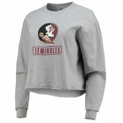 Women's Champion Heathered Gray Florida State Seminoles Boyfriend Cropped Long Sleeve T-Shirt 4 Women's Champion Heathered Gray Florida State Seminoles Boyfriend Cropped Long Sleeve T-Shirt -Champion shop unnamed file 9837
