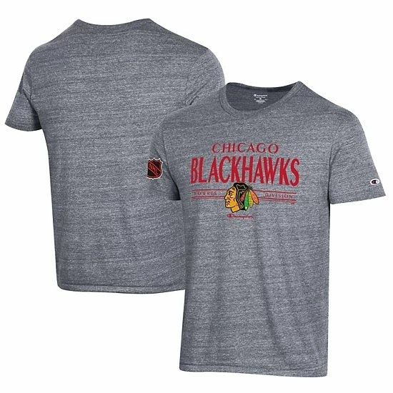 Men's Champion Gray Chicago Blackhawks Tri-Blend T-Shirt Men's Champion Gray Chicago Blackhawks Tri-Blend T-Shirt -Champion shop unnamed file 9872