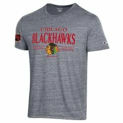 Men's Champion Gray Chicago Blackhawks Tri-Blend T-Shirt 4 Men's Champion Gray Chicago Blackhawks Tri-Blend T-Shirt -Champion shop unnamed file 9874