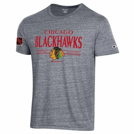 Men's Champion Gray Chicago Blackhawks Tri-Blend T-Shirt Men's Champion Gray Chicago Blackhawks Tri-Blend T-Shirt -Champion shop unnamed file 9874