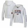 Women's Champion Heathered Gray New York Islanders Reverse Weave Pullover Hoodie