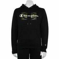 Men's Champion® Camo Graphic Powerblend Fleece Hoodie Oxford Gray