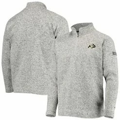 Men's Champion Heathered Gray Colorado Buffaloes Fleece Raglan Quarter-Zip Jacket -Champion shop unnamed file 9969