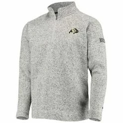 Men's Champion Heathered Gray Colorado Buffaloes Fleece Raglan Quarter-Zip Jacket -Champion shop unnamed file 9970