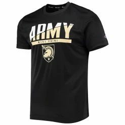 Men's Champion Black Army Black Knights Wordmark Slash T-Shirt -Champion shop unnamed file 9975