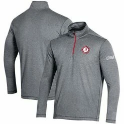 Men's Champion Gray Alabama Crimson Tide Victory Quarter-Zip Jacket